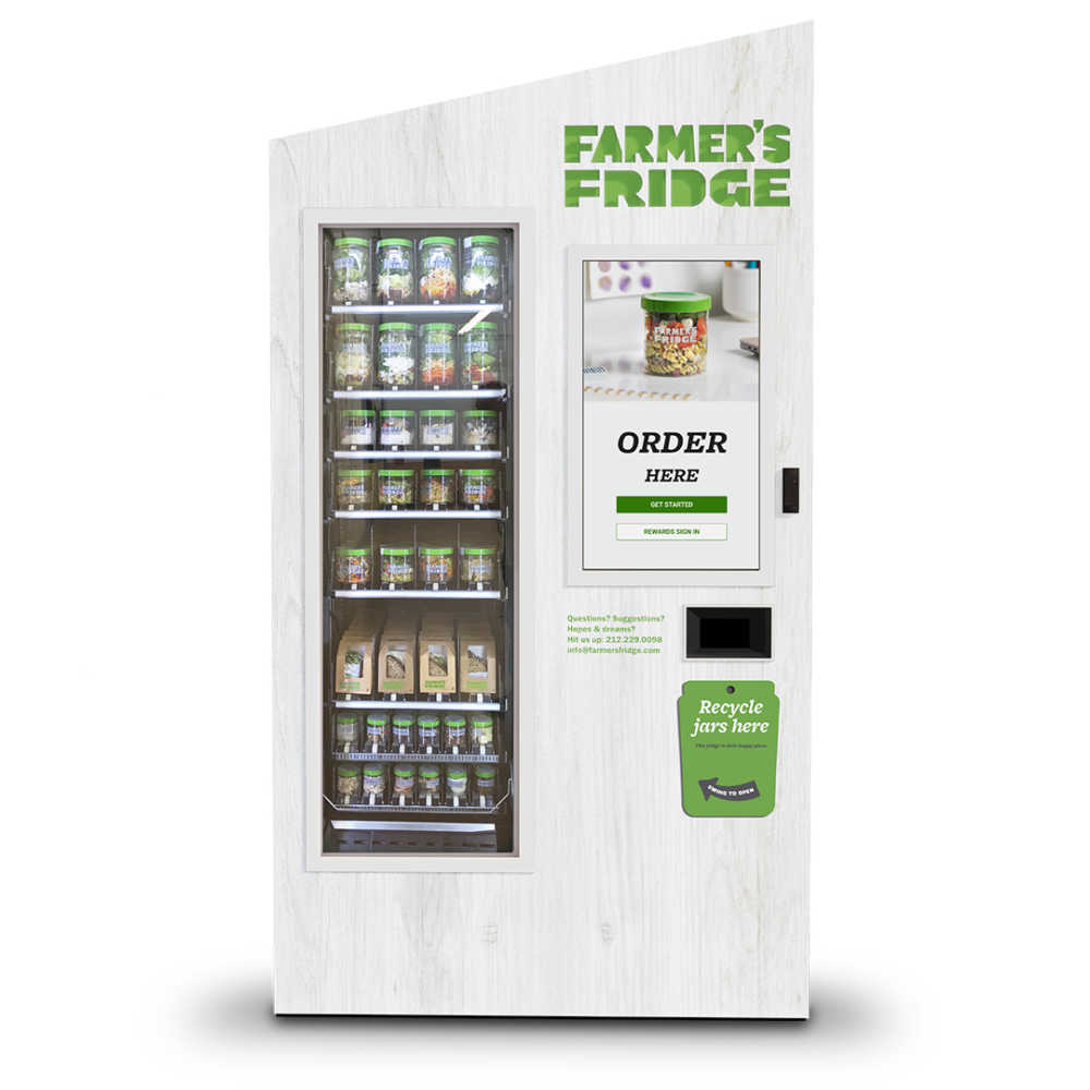 Image of a Farmer's Fridge smart vending machine.