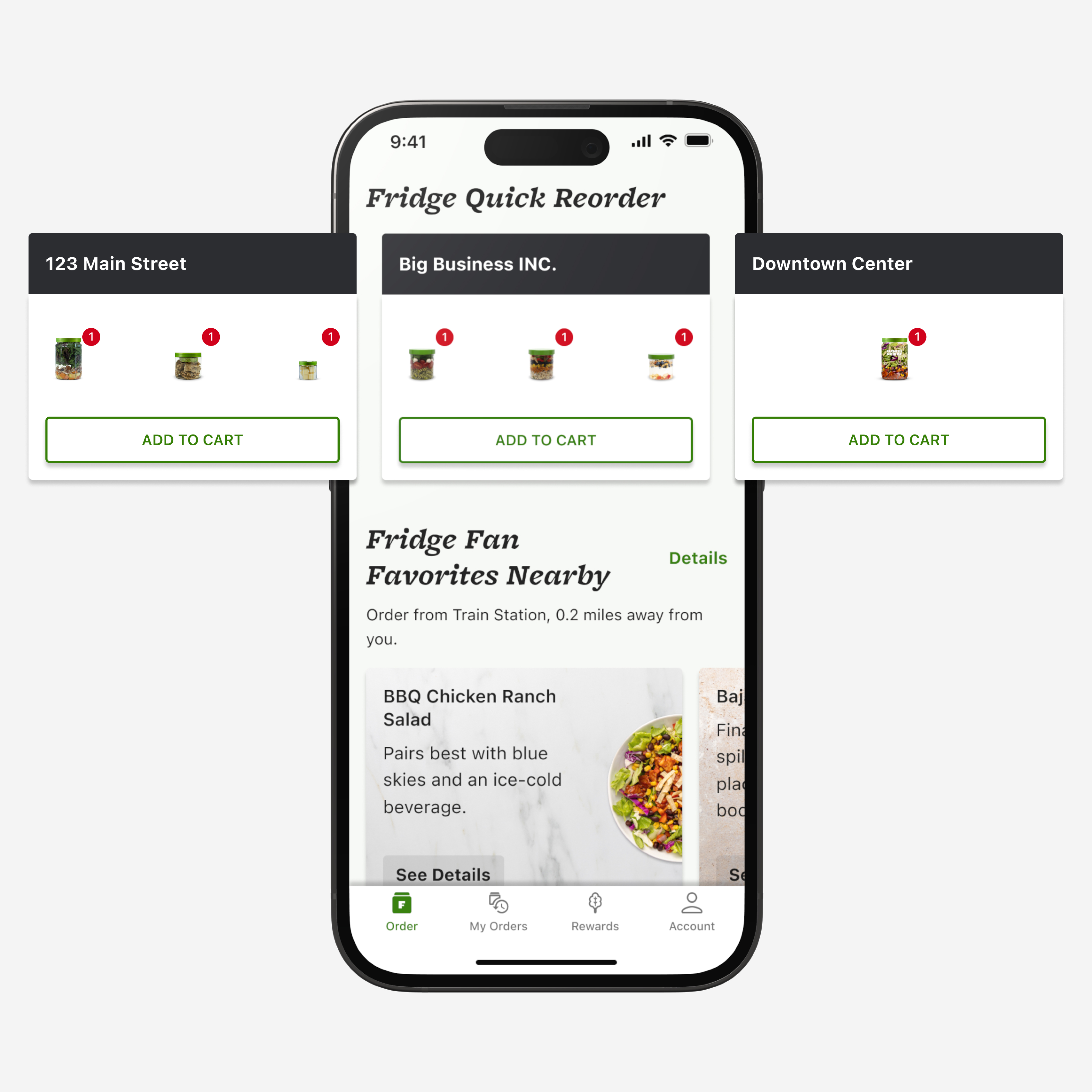 Farmer's Fridge Mobile App  Page Farmer’s Fridge