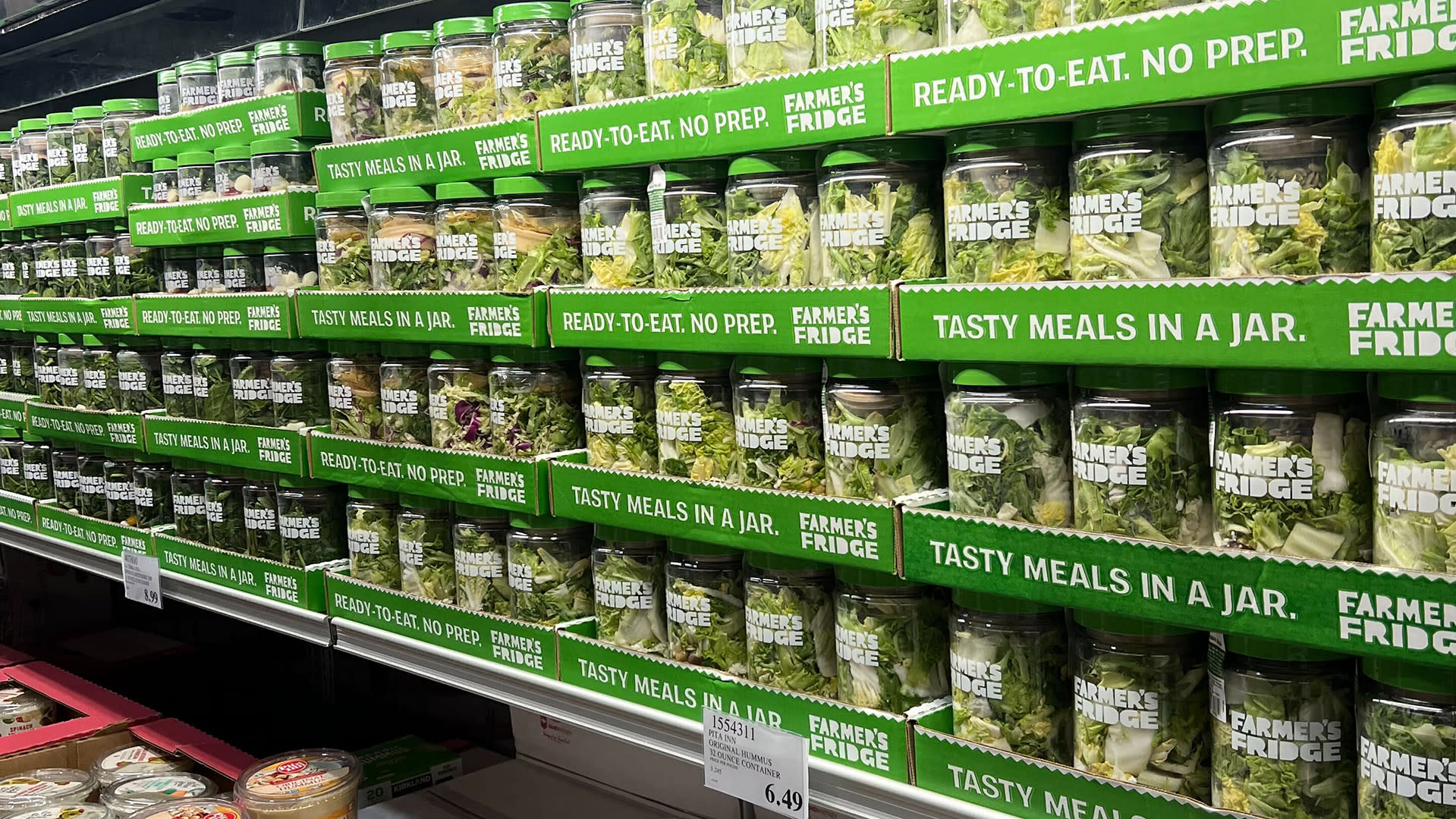 Image of our jars on the shelves at a Costco location.