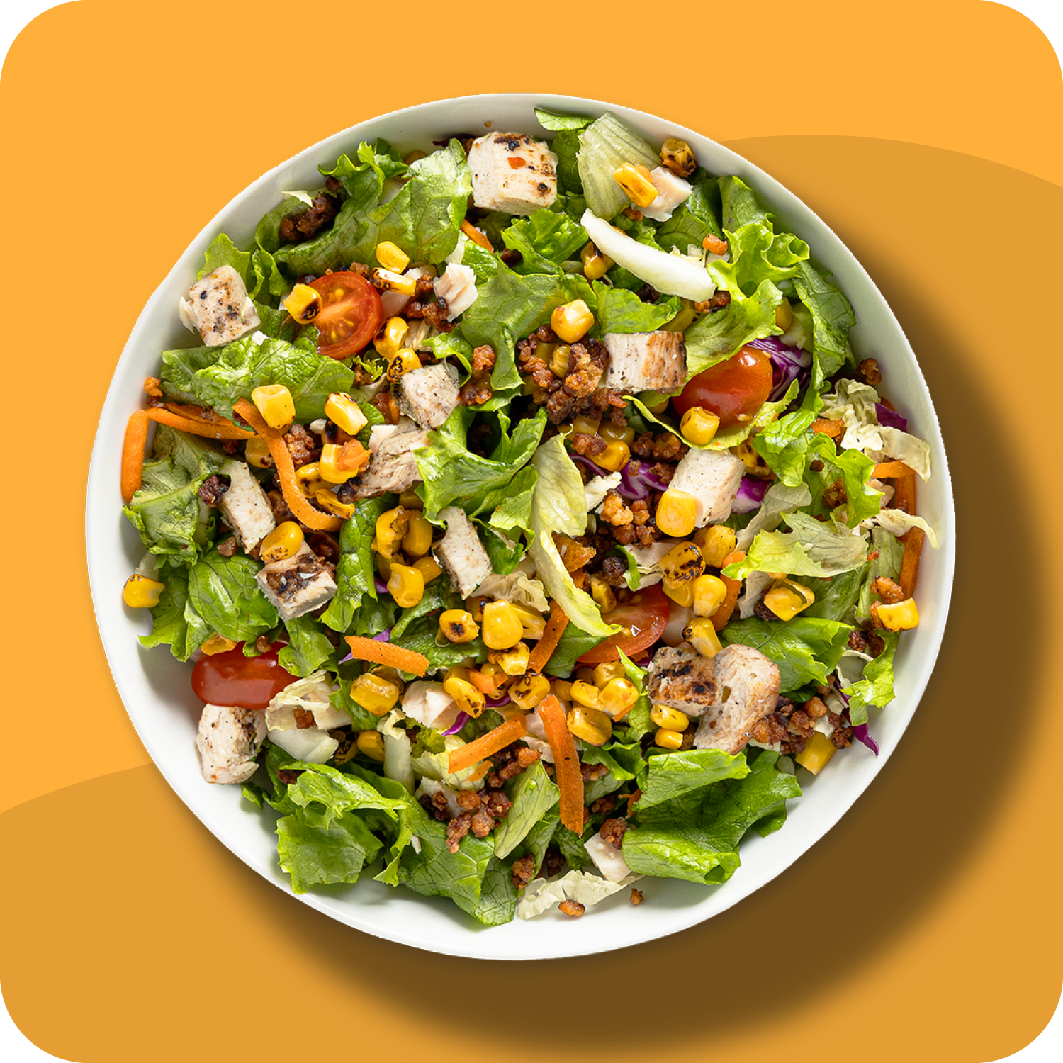 Top down image of the Chicken Bacon Ranch Salad.