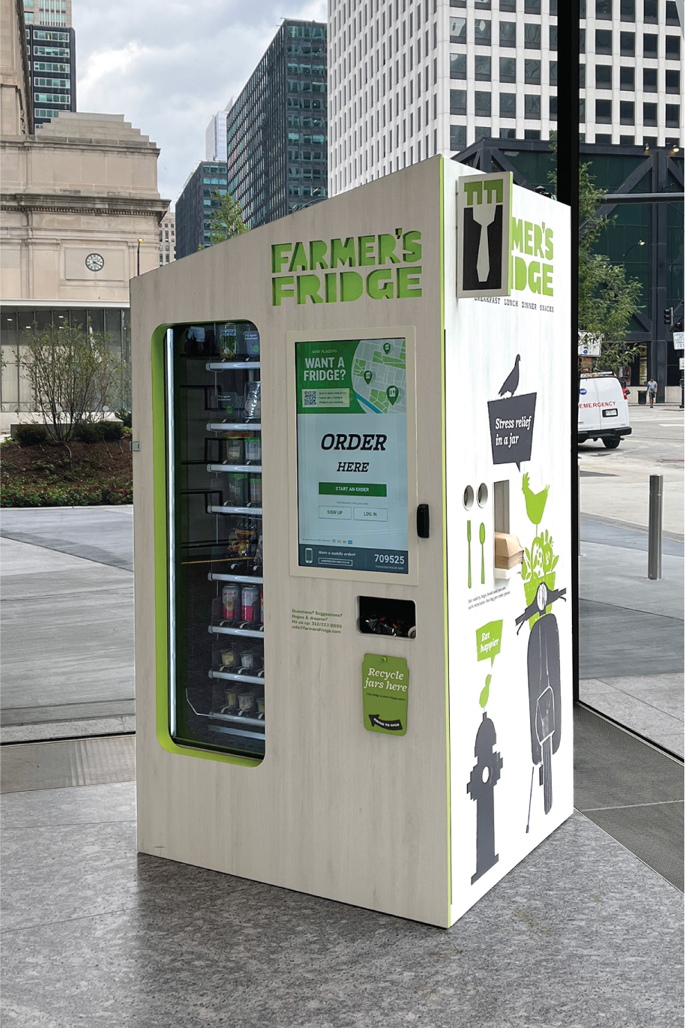 Image of a Farmer's Fridge in an office building