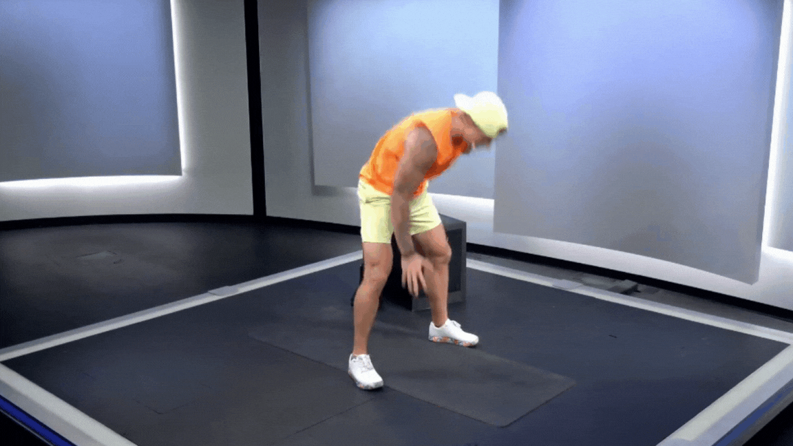 Burpee GIF Logan Aldridge in Peloton class