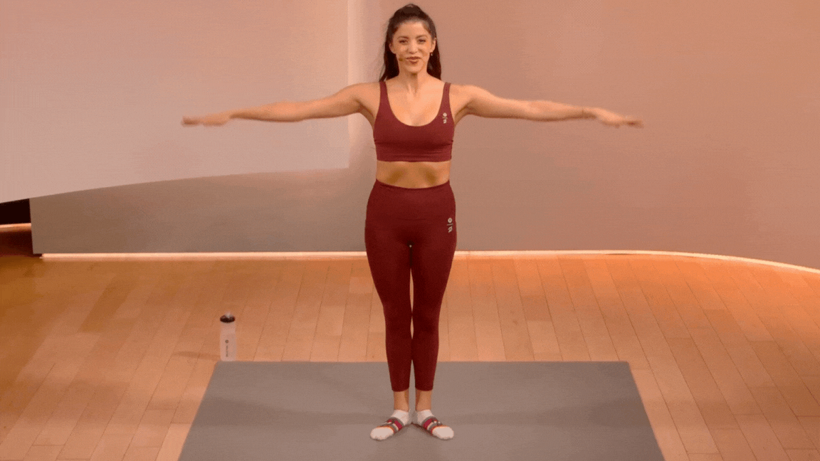 Hannah Corbin Shoulder Circles GIF Barre Exercise