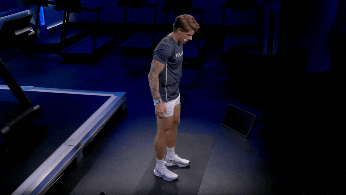 Logan Aldridge doing quad stretch