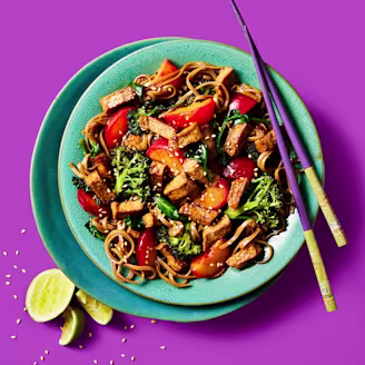 Cauldron Hoisin Tofu Noodles on a plate