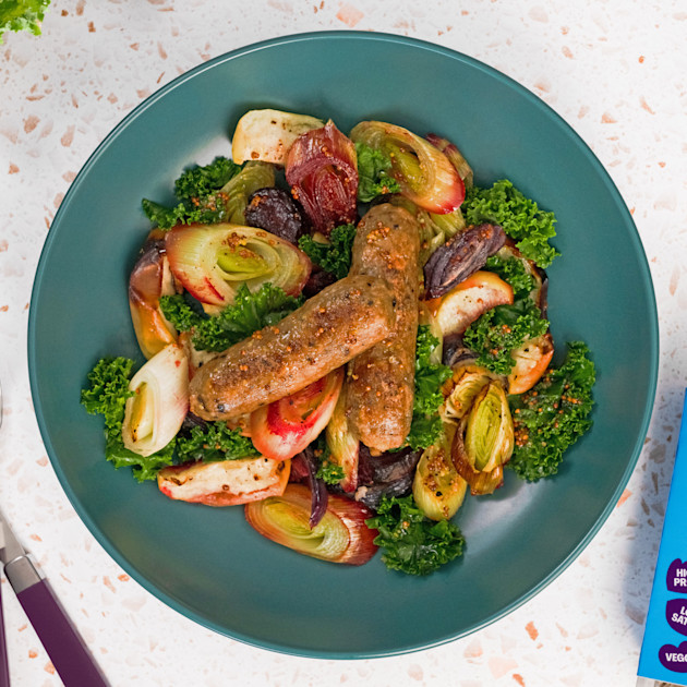 Vegetarian Sausage Tray Bake | Plant-based Recipes | Cauldron