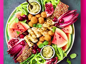 Vegan halloumi made with Cauldron Extra Firm Tofu as part of a sharing platter.