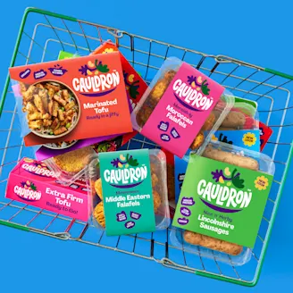 Cauldron products in a shopping basket