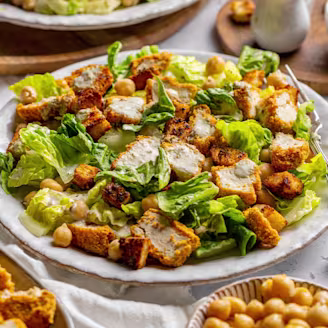 Cauldron Tofu Caesar Salad on a plate