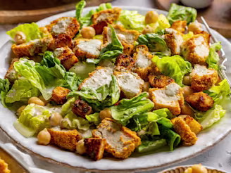 Cauldron Tofu Caesar Salad on a plate