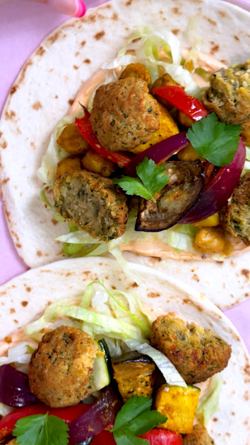 Falafel Traybake Tacos | Vegetarian Dinner Recipes | Cauldron