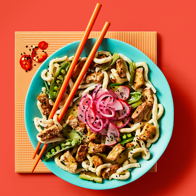 Vegan Satay Stir Fry with Udon Noodles Cauldron