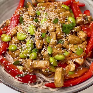 Lipsmackingly easy and quick to cook! Whip up this totally delish Teriyaki Tofu Noodle dish in just 10 minutes! Nourishing, tangy, sticky and sweet.
