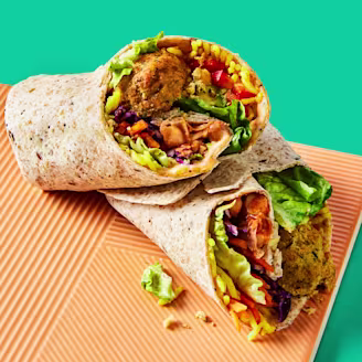 Spiced Falafel and Vegetable Vegetarian Burrito