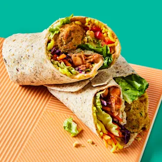 Spiced Falafel and Vegetable Vegetarian Burrito