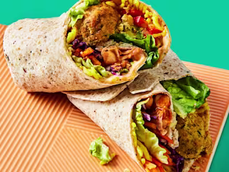 Spiced Falafel and Vegetable Vegetarian Burrito