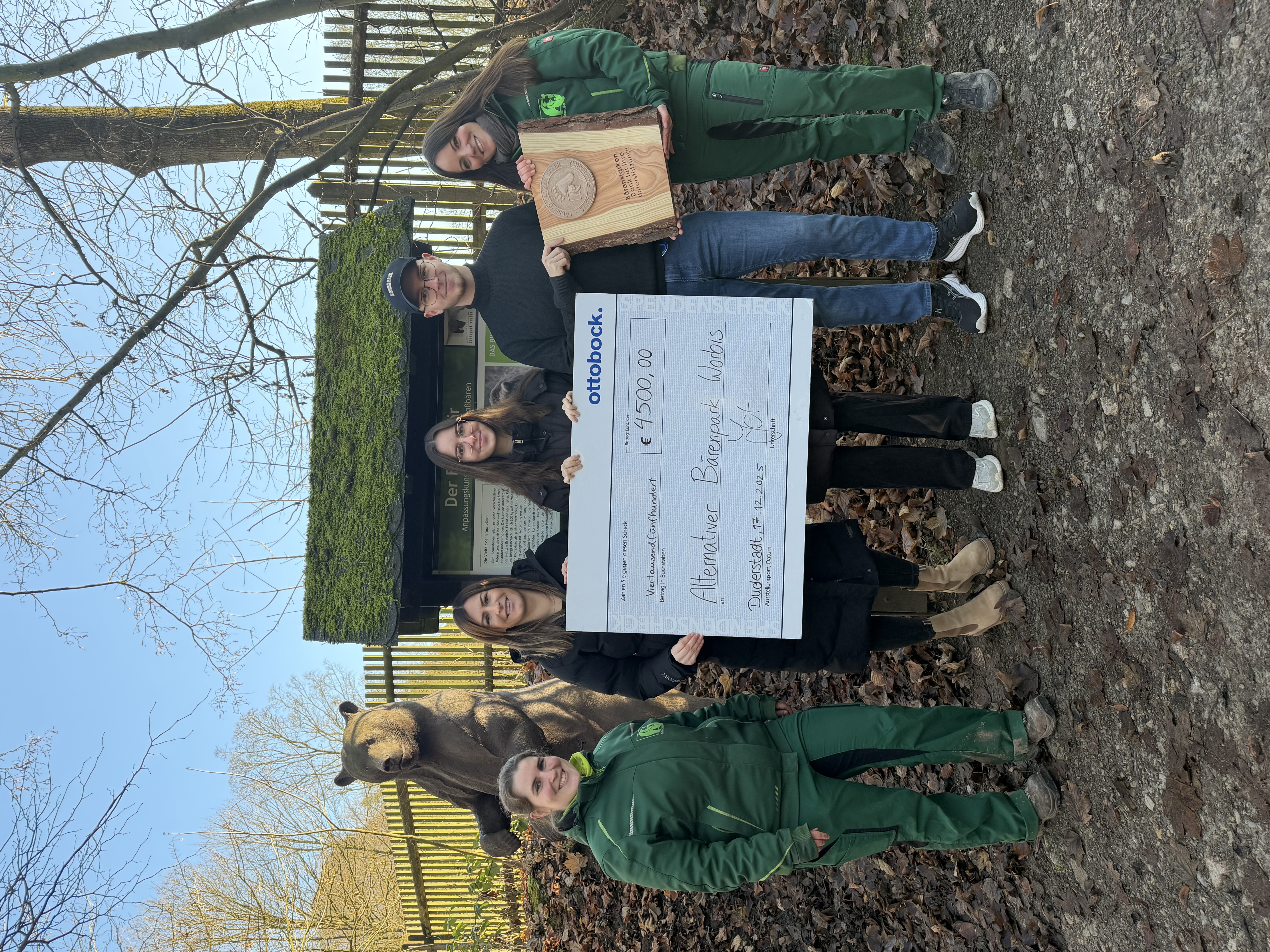 Spendenübergabe JuFi 2026 Bärenpark Worbis