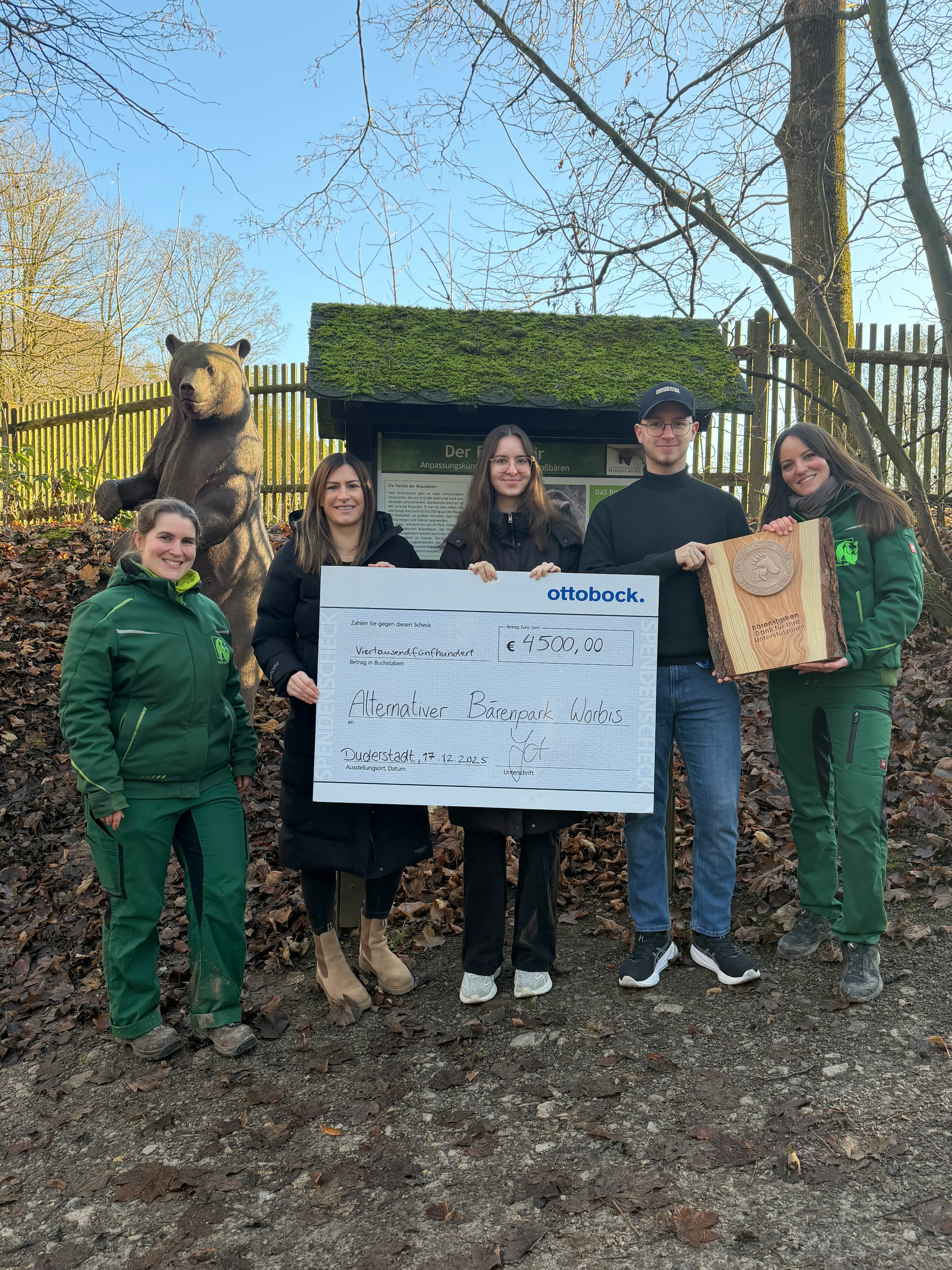 Spendenübergabe JuFi 2026 Bärenpark Worbis