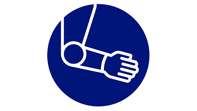 Ottobock connectgrip app logo featuring a stylized arm with elbow joint and hand, representing smartphone control of upper limb prosthetic devices.