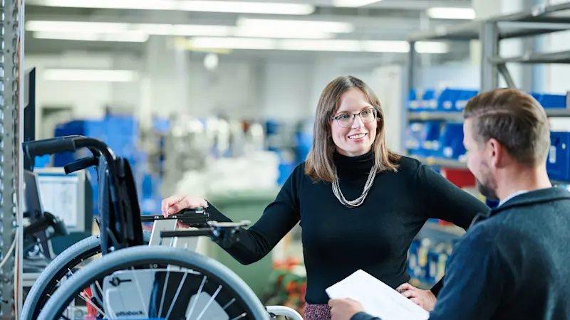 Ottobock employees in wheelchair fabrication