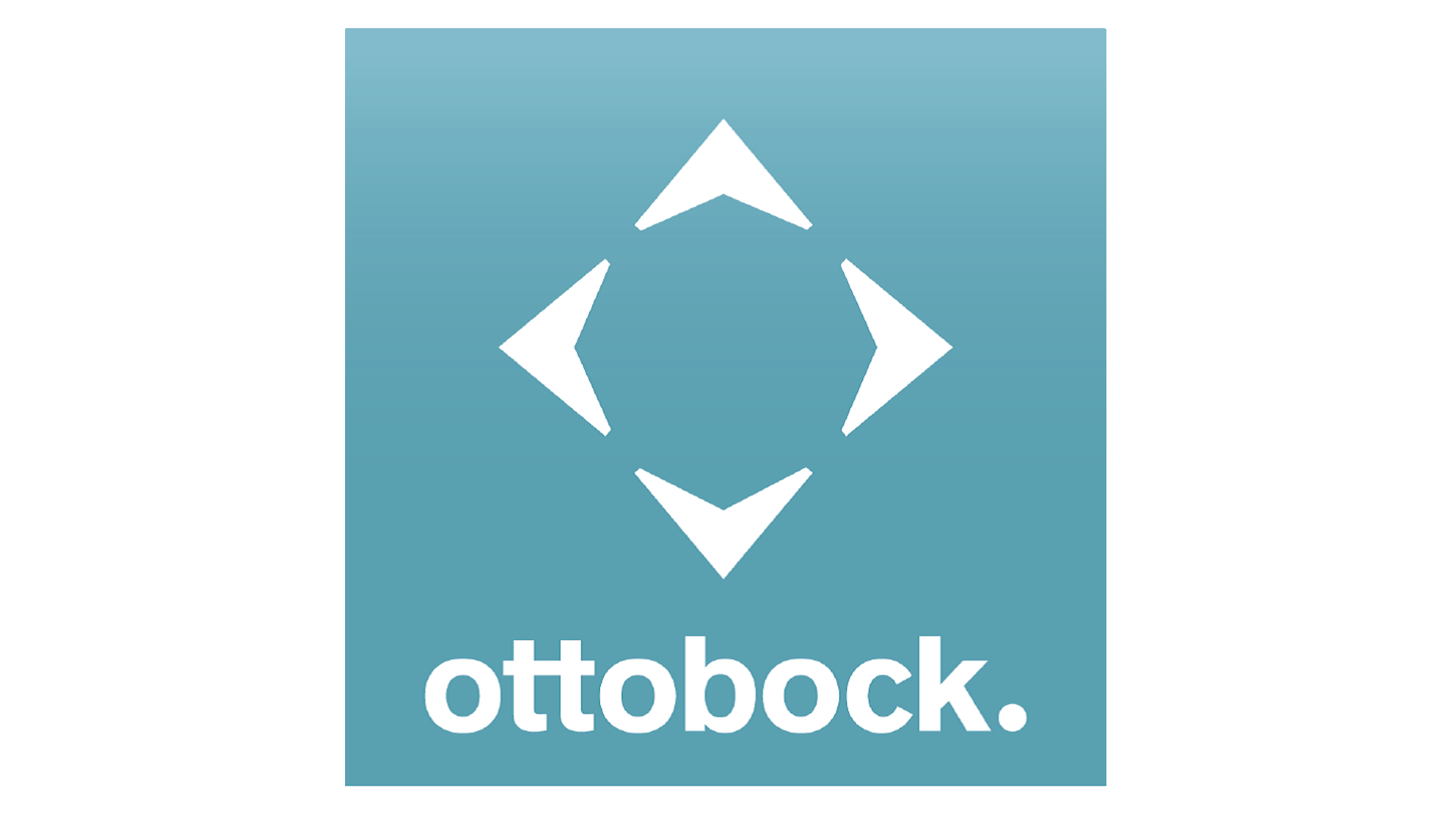 Ottobock Cockpit app logo featuring four stylized arrows and the Ottobock wordmark, representing digital management and configuration of assistive devices.