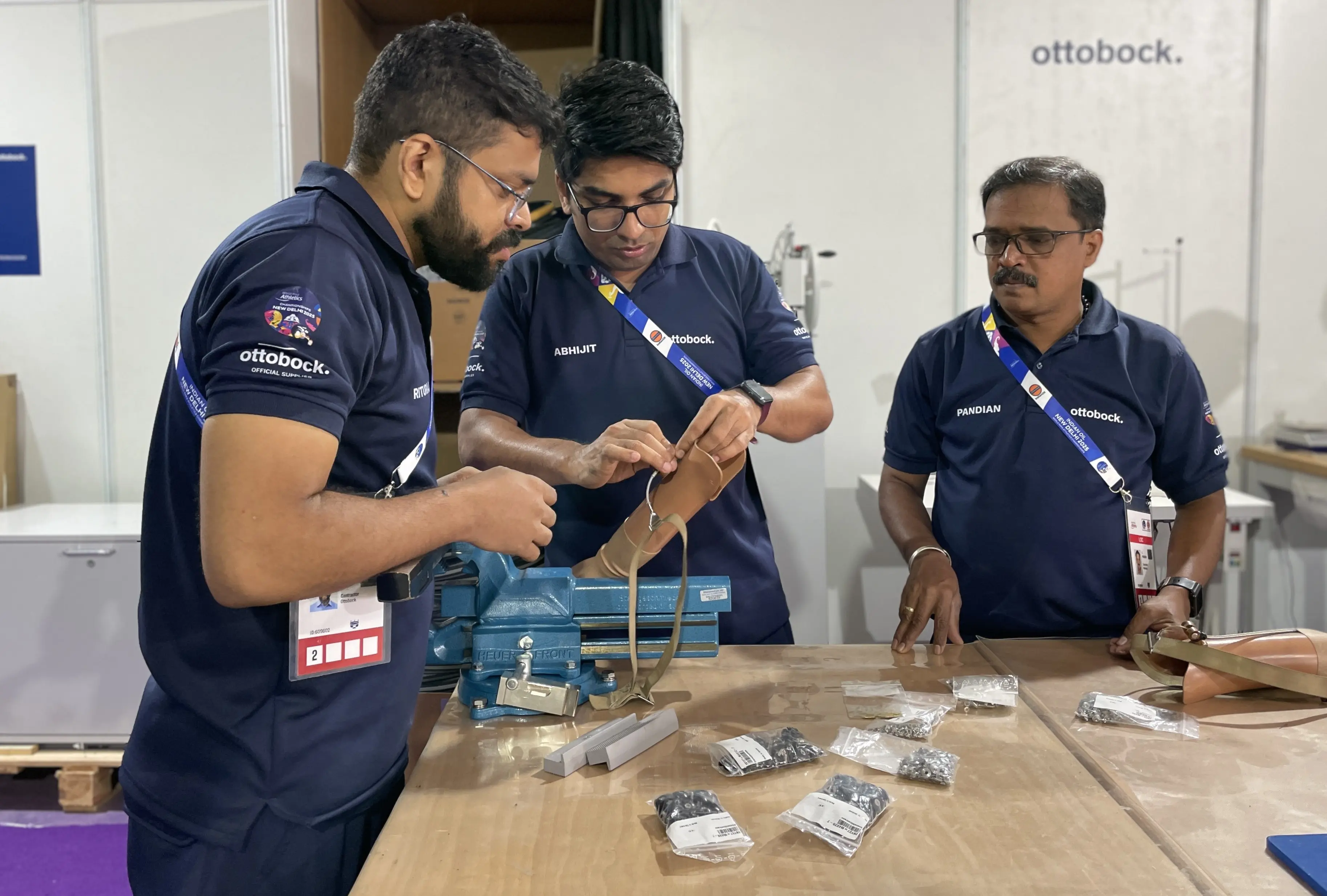 Ottobock has a team of 58 people on site, including around 20 technicians.