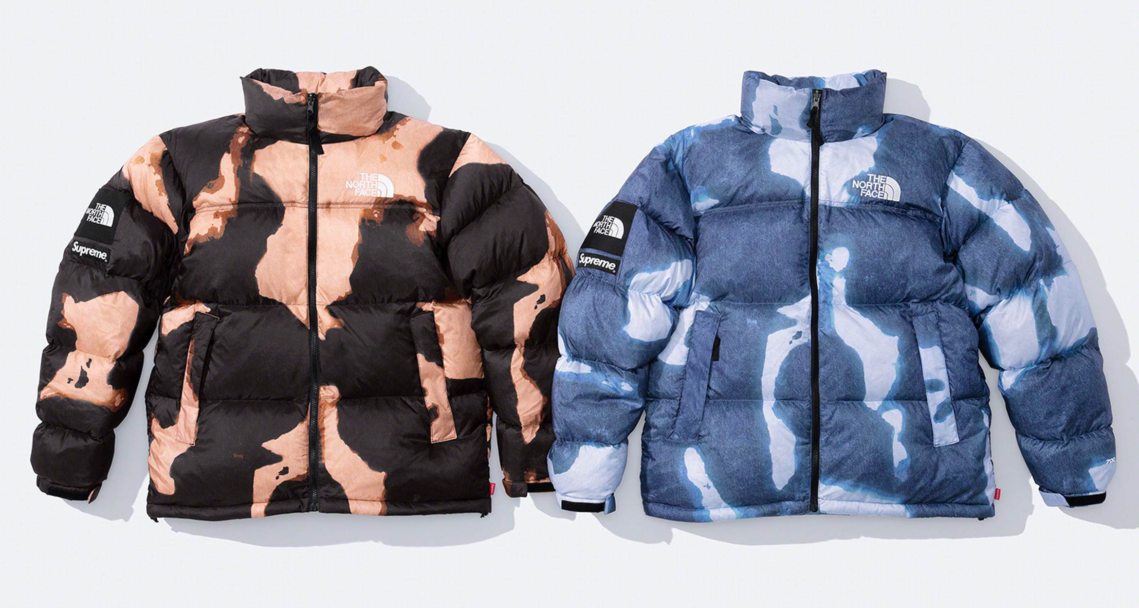 Supreme Bleach Nuptse & Mountain Jackets for The North Face