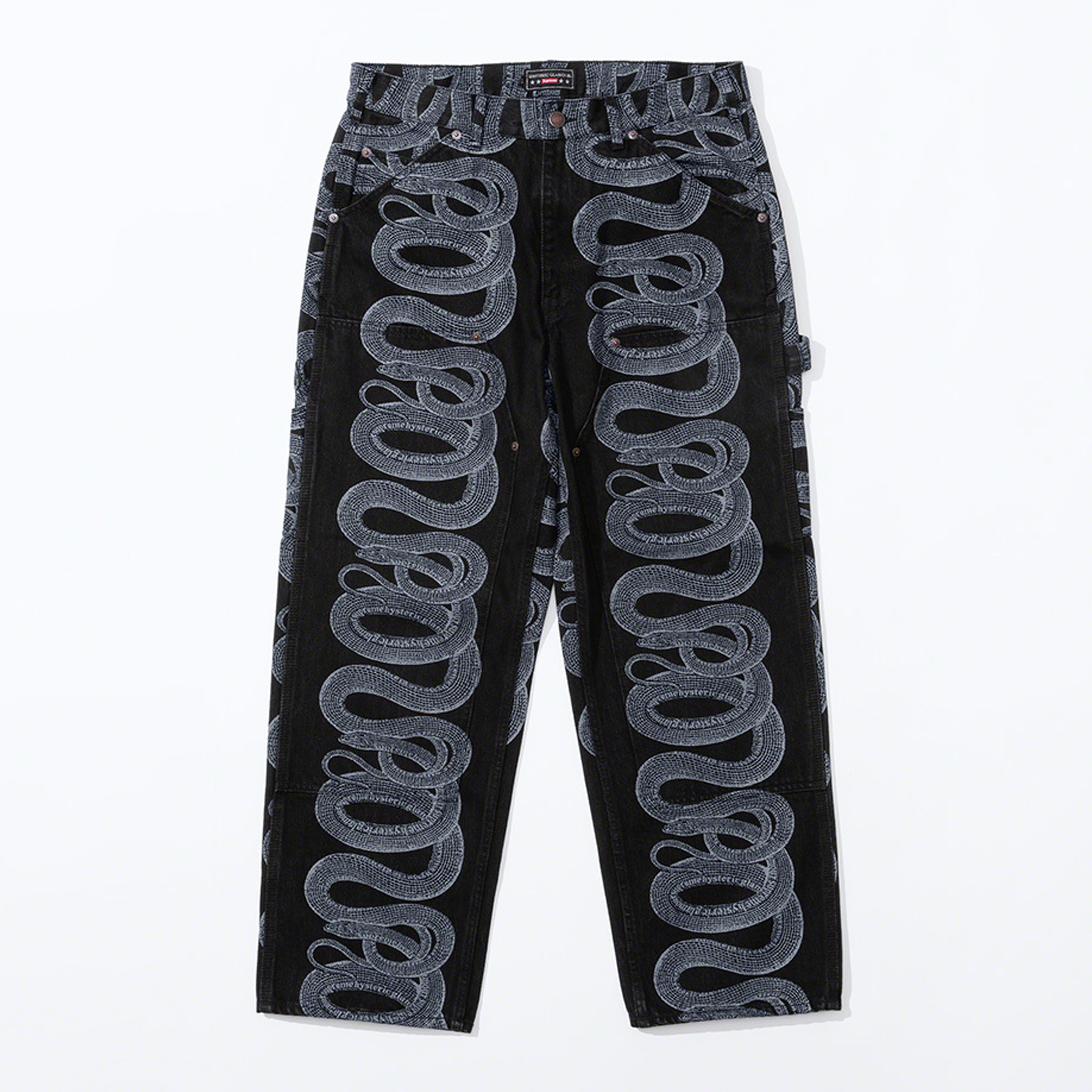 Supreme Hysteric Glamour Snake Double Knee Denim Painter Pant