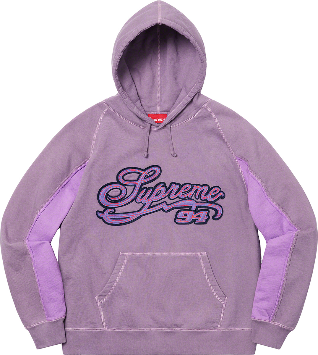 Supreme Paneled Hooded Sweatshirt 紫S - パーカー