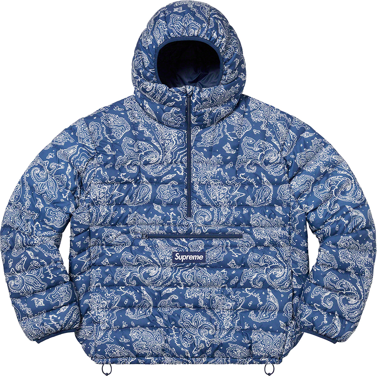 Micro Down Half Zip Hooded Pullover Paisley | Supreme - SLN Official