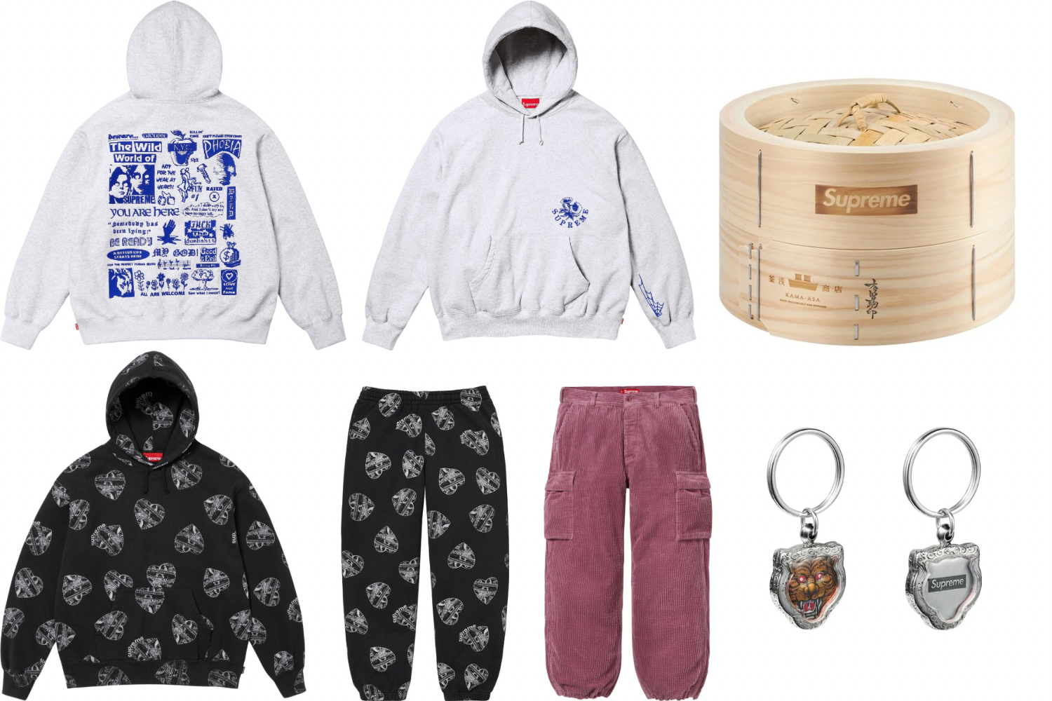 パーカー・フーディ 24AW Week9 Supreme Wild Embroidered Hooded Sweatshirt Supreme Wild Embroidered Hooded Sweatshirt Black Men's