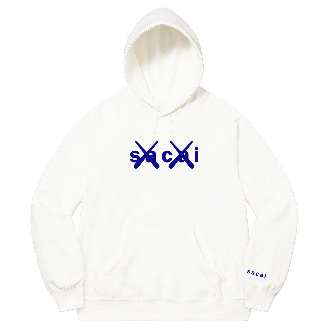 sacai ホワイト パーカー サイズ3 KAWS 極美品 Sacai サカイ パーカー スウェット 21-0283S 21AW×KAWS