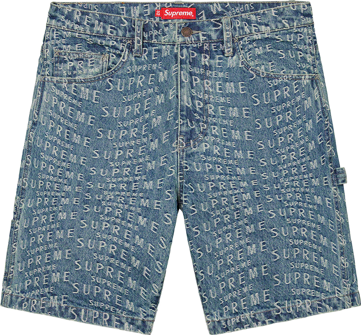 Warp Jacquard Logos Denim Painter Short | Supreme - SLN Official