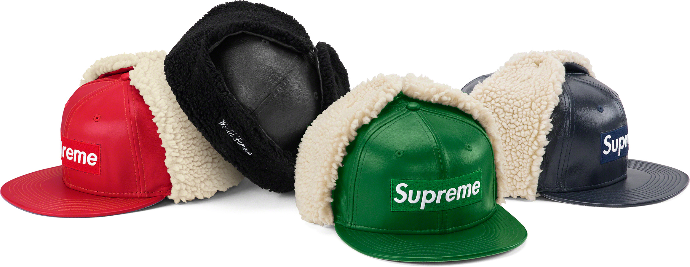 Supreme Leather Earflap Box Logo New Era - キャップ