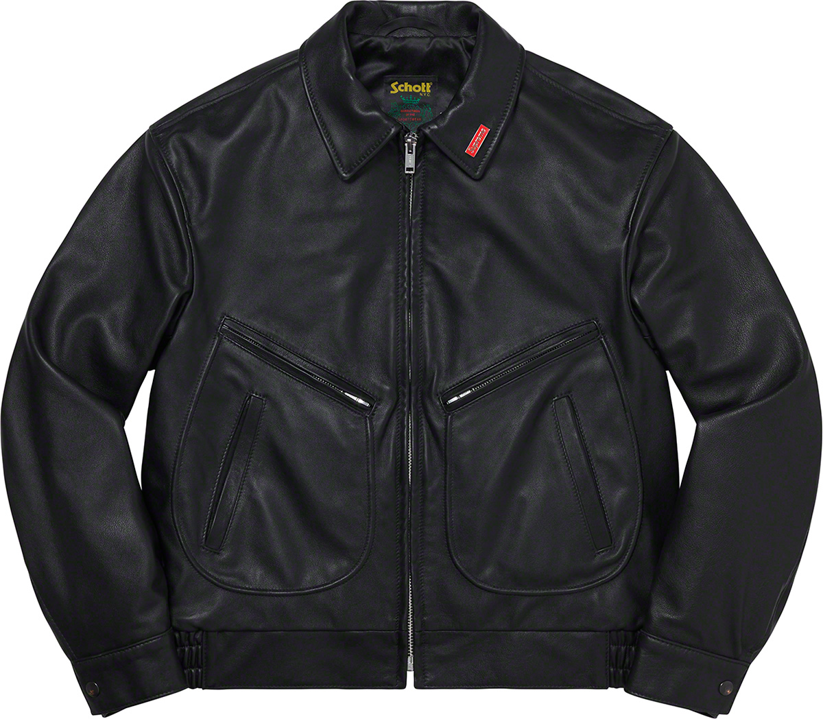 Supreme schott leather tanker hot sale jacket