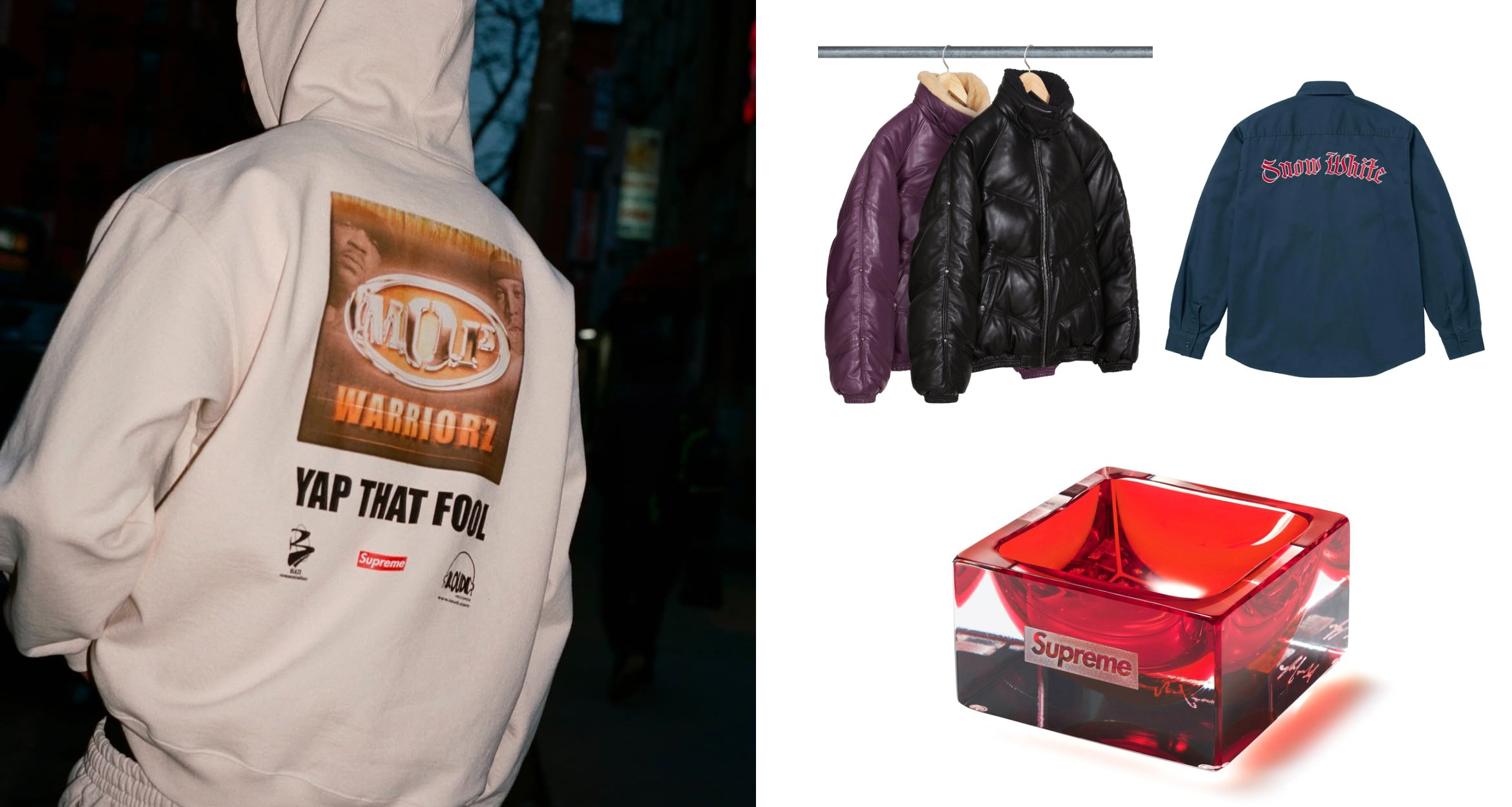 M.O.P Collab + Murano Glass Ashtray Headline Final Supreme FW24 Release