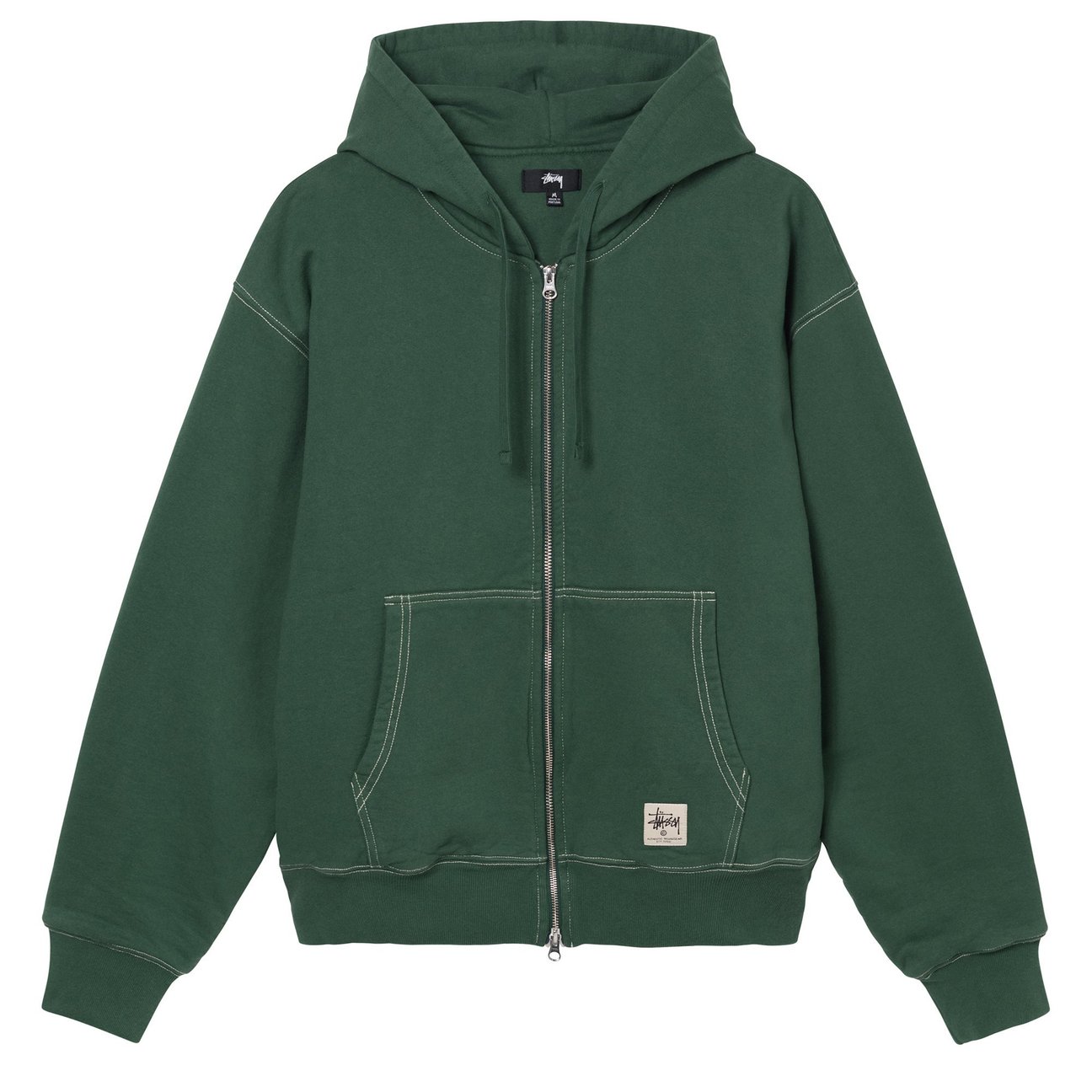 STUSSY DOUBLE FACE LABEL ZIP HOODIE - パーカー