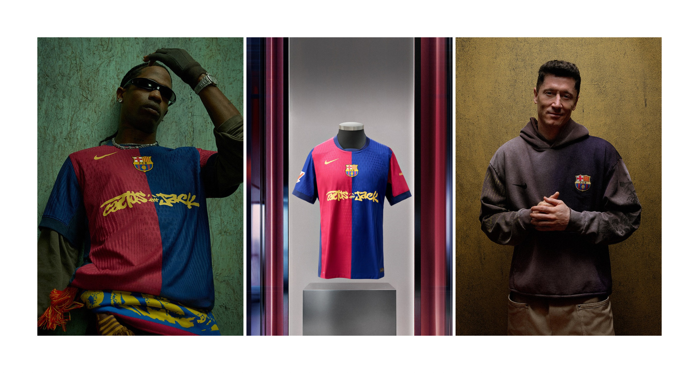 【人気コラボ】Cactus Jack x FC Barcelona 限定サッカーウェア FC Barcelona x Cactus Jack Limited Edition Home Kit - 2025