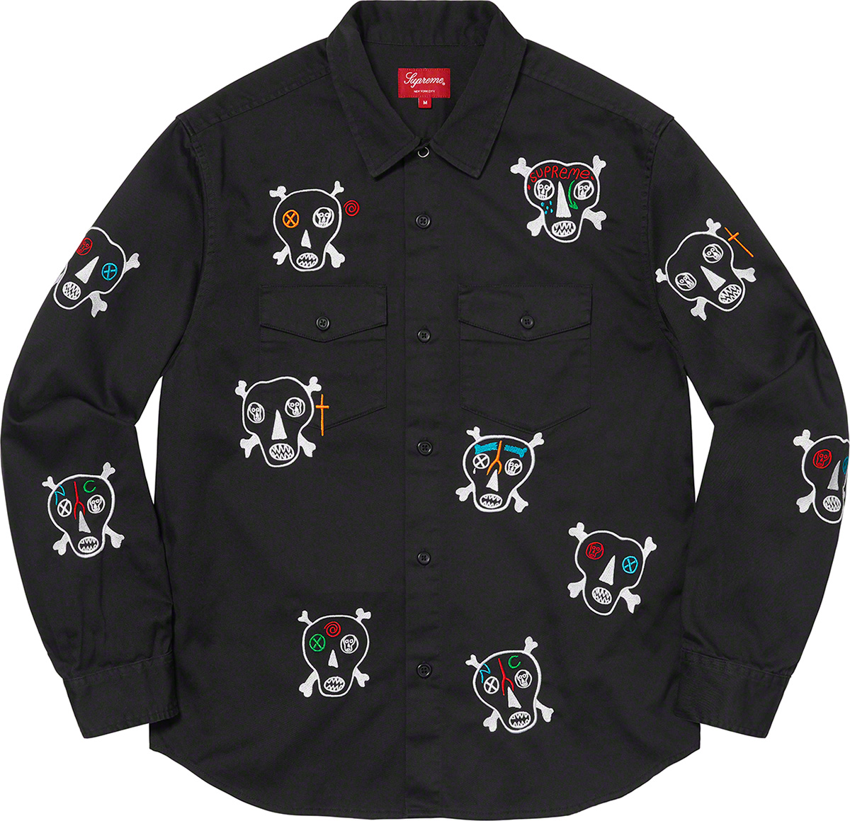 Clayton Patterson Skulls Embroidered Work Shirt | Supreme - SLN