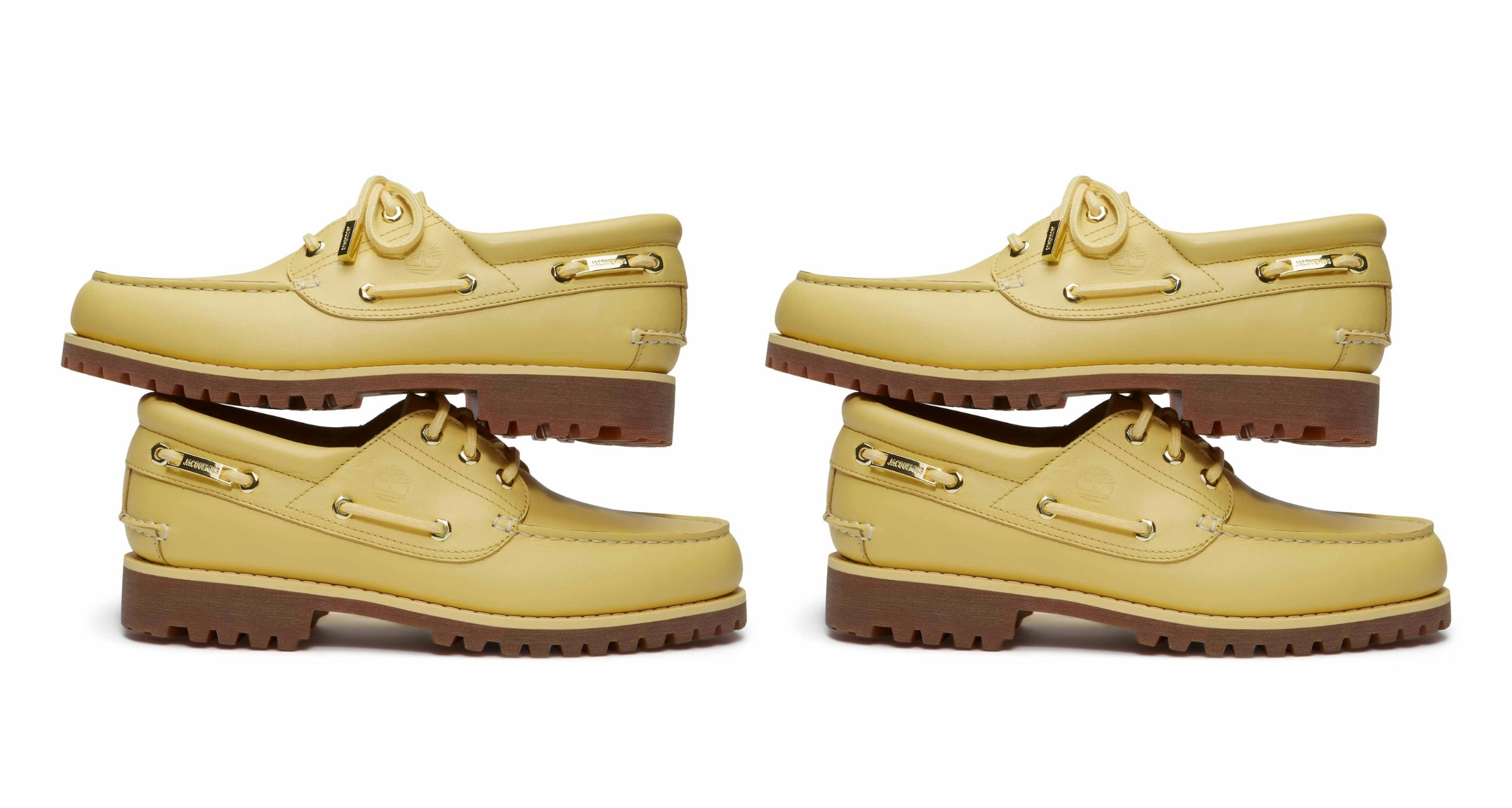 JACQUEMUS スネクフリントサンタル 241FO0783198 550 Jacquemus Launches Timberland Partnership with Gilt Yellow