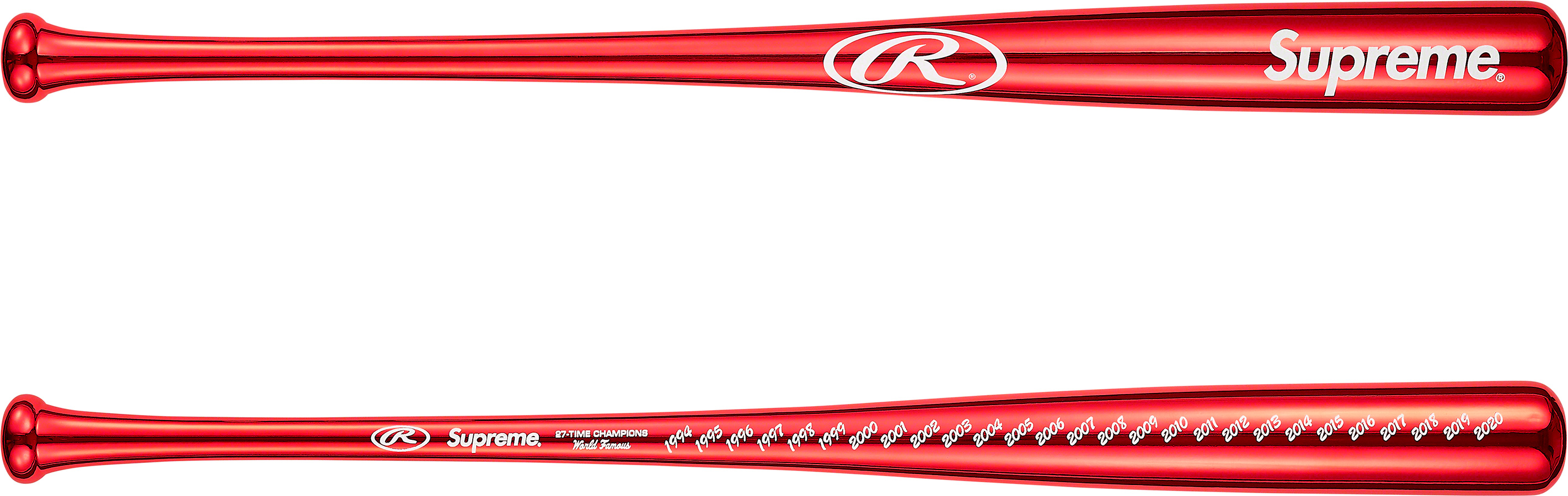 Supreme x Rawlings Chrome Maple Wood Baseball Bat | Supreme - SLN ...