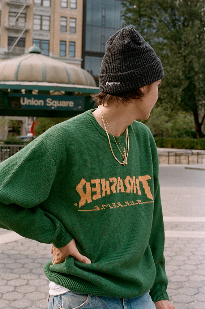 Supreme Thrasher Sweater スラッシャー　セーター　緑