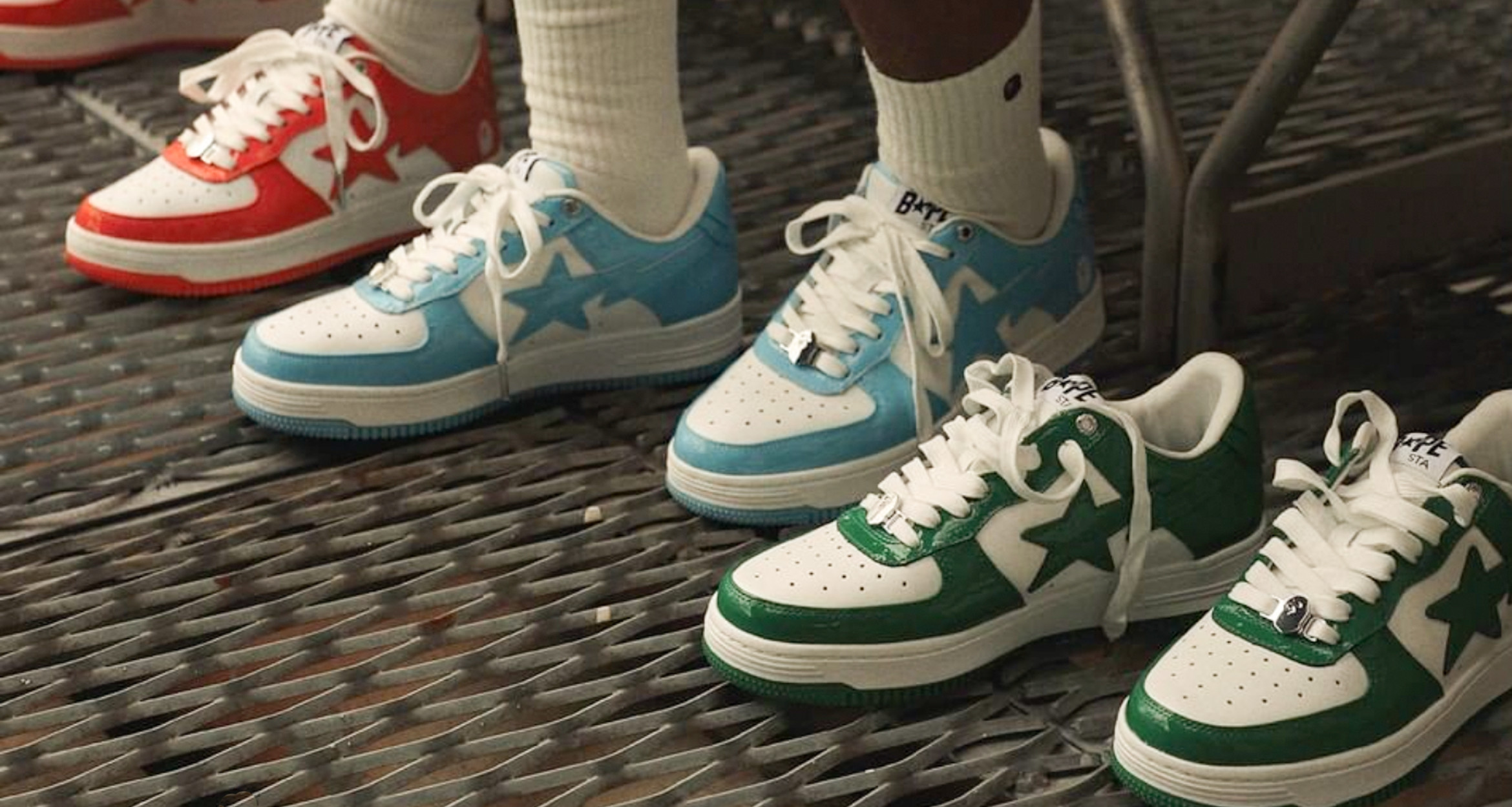 BAPE STA Gets Colour Blocked Patent Leather Makeover, Releasing