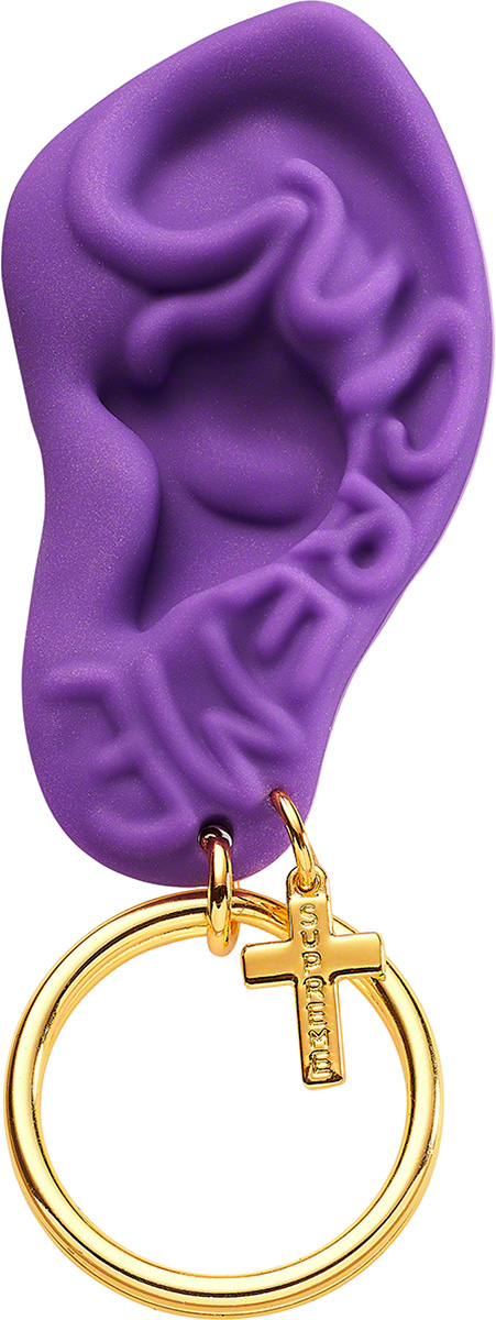 supreme ear keychain purple