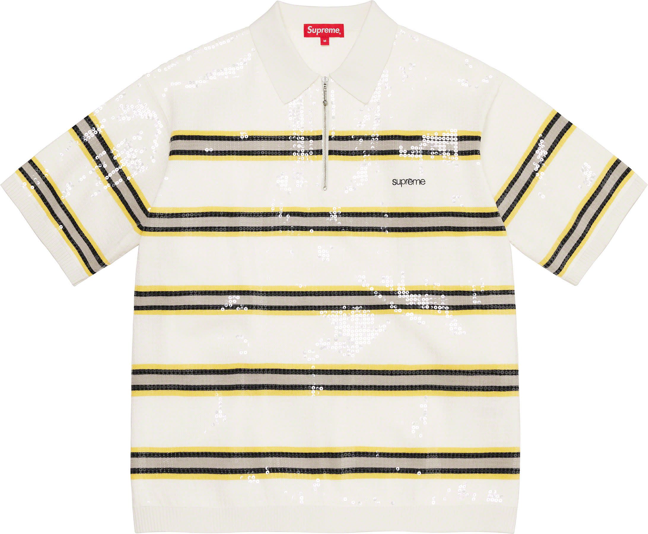 Supreme SEQUIN STRIPE ZIP POLO | Supreme - SLN Official