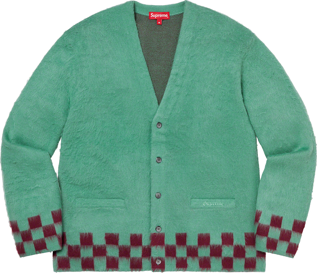 Brushed Checkerboard Cardigan | Supreme - SLN Official