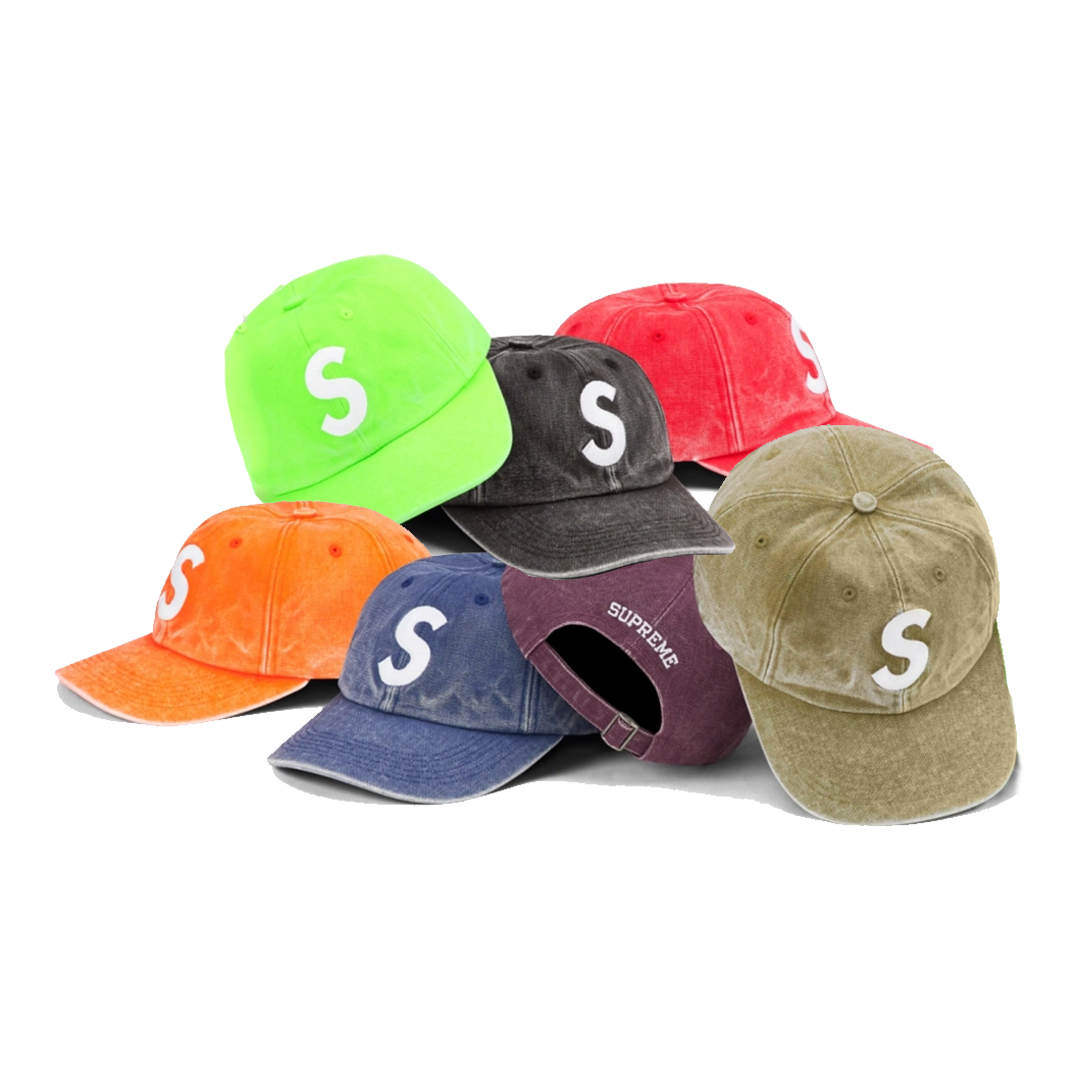 最安値低価Supreme Pigment Canvas S Logo6 PanelNavy 帽子