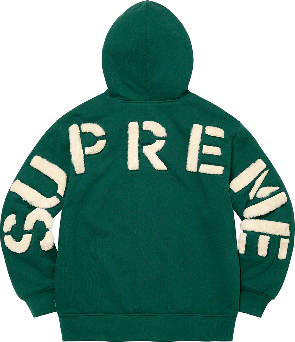 supreme Faux Fur Lined Zip Up Hooded