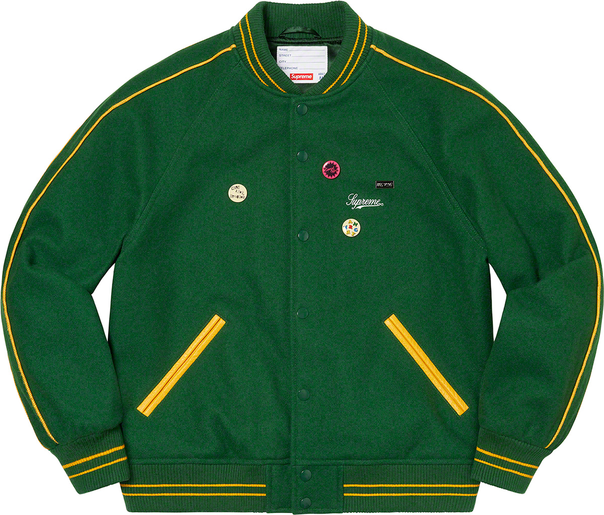 Supreme / Jamie Reid It's All Bollocks Varsity Jacket | Supreme