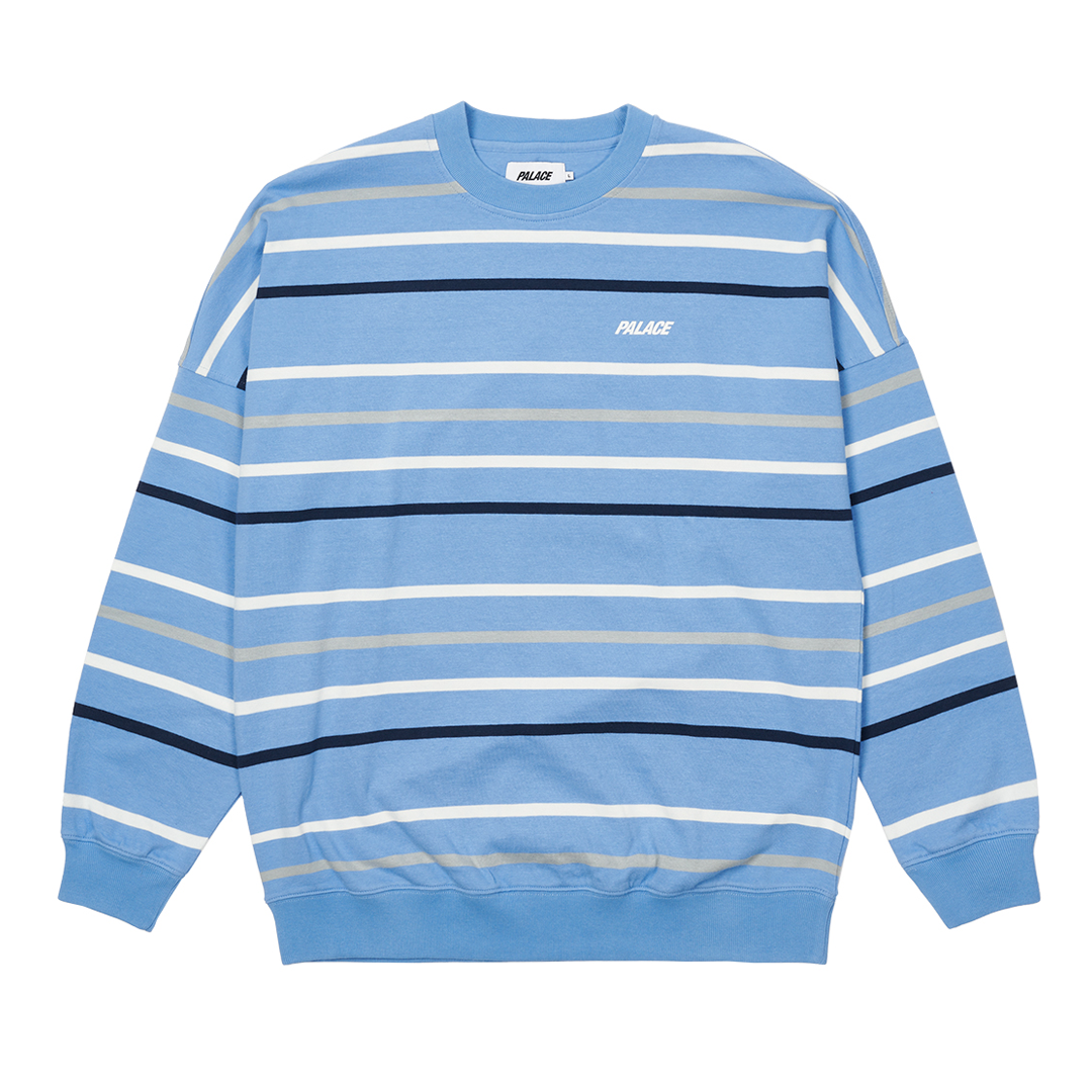 palace stripe crew neck